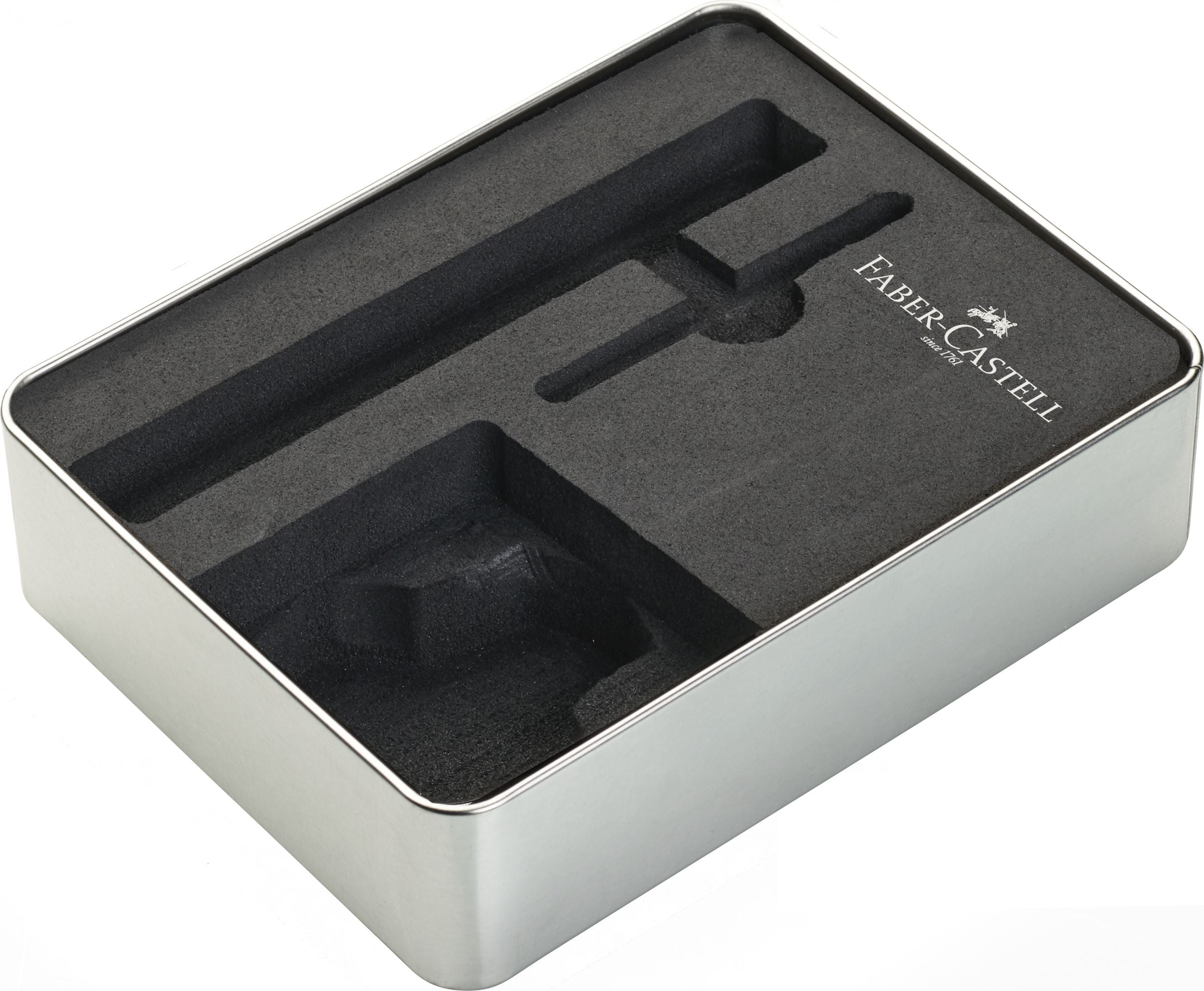 CUTIE CADOU METAL PENTRU 1 INSTRUMENT + 1 CERNEALA + 1 CONVERTOR FABER-CASTELL CUTIE CADOU METAL PENTRU 1 INSTRUMENT + 1 CERNEALA + 1 CONVERTOR FABER-CASTELL